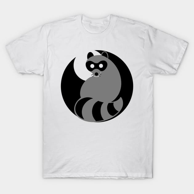 Trash Panda at Night, Trash Panda at Night (white background) T-Shirt by RJKpoyp